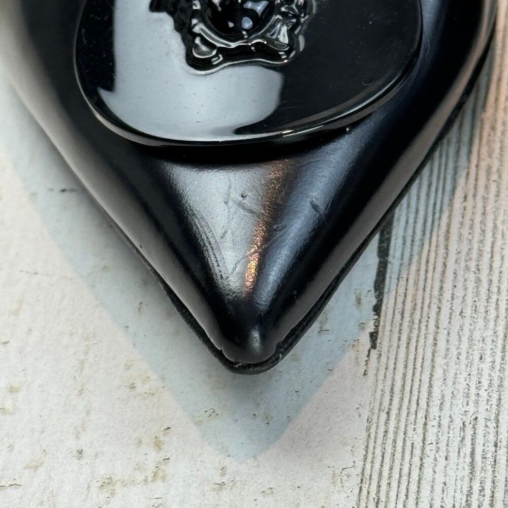Versace Black Patent Leather Medusa Pumps Size 36 - Picture 10 of 11